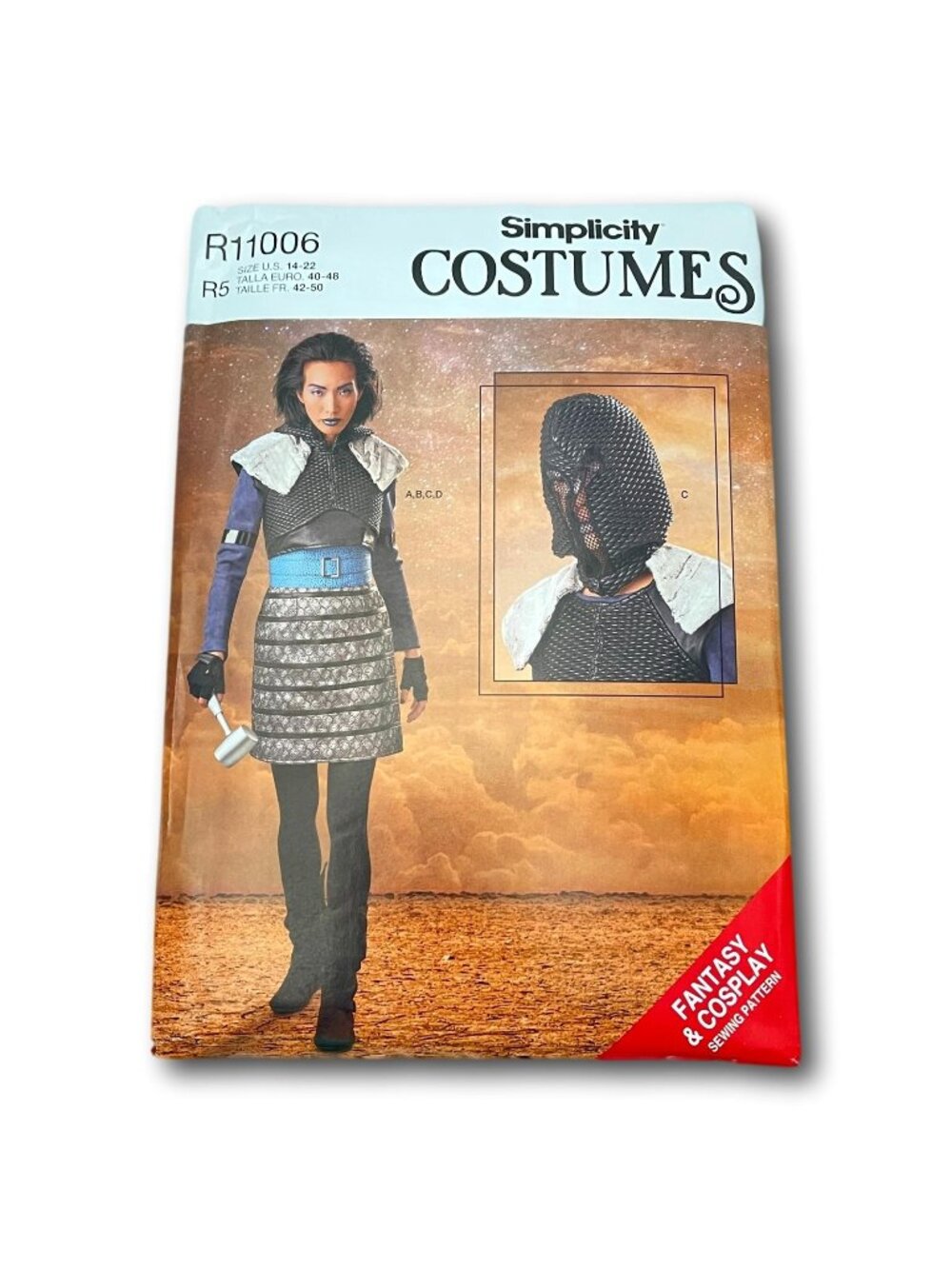 Simplicity Pattern R11006 Cosplay Costume Female Knight Skirt Sz 14-22 Uncut USA